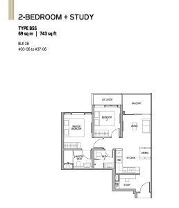 union-square-residences-floor-plan-2-bedroom-study-type-B5S